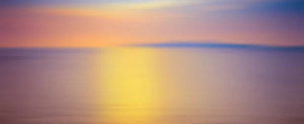 Motion Blurred Background Refraction Water Panoramic Dramatic View Infinity Sunset — Stock Photo, Image