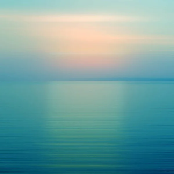Abstraktní Modrý Pozadí Pohyb Rozmazané Lomu Vodě Západem Slunce Moři — Stock fotografie