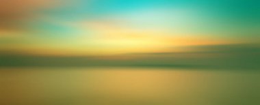 Panoramik dramatik tropikal günbatımının alacakaranlık zamanlarında denizdeki hareketi bulanık arkaplan - Vintage Filtresi-