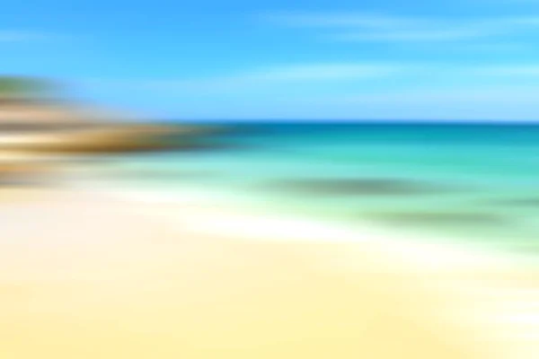 Motion Blurred Nature Scene Tropical Beach Blue Sky Summer Holiday — Stock Photo, Image