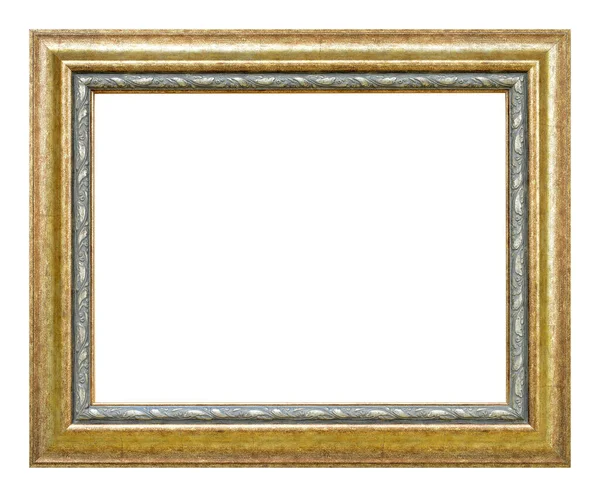 Antique Gold Frame Isolated White Background — Stock Photo, Image