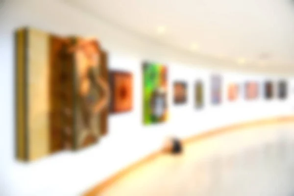 Streszczenie Rozmyte Tło Bokeh Kolorowe Malarstwo Galerii Sztuki Lub Muzeum — Zdjęcie stockowe