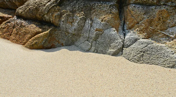 Zand Strand Rotsen Mooi Patroon Textuur — Stockfoto