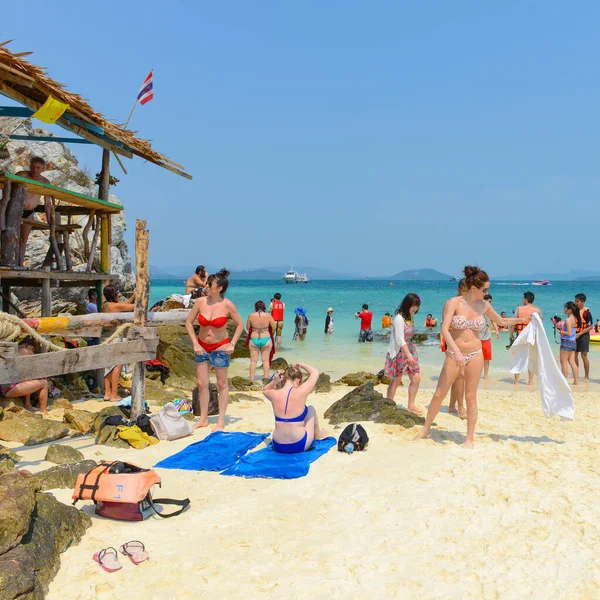 Phang Nga Tajlandia Marca Ludzie Relaksujący Pływanie Fotografowanie Zabawy Plaży — Zdjęcie stockowe