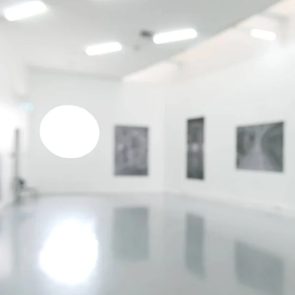 Fond Flou Abstrait Avec Galerie Musée Bokeh Art — Photo
