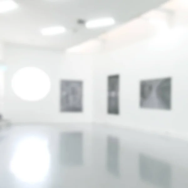 Abstrakte Unschärfe Hintergrund Mit Bokeh Von Kunstgalerie Oder Museum — Stockfoto