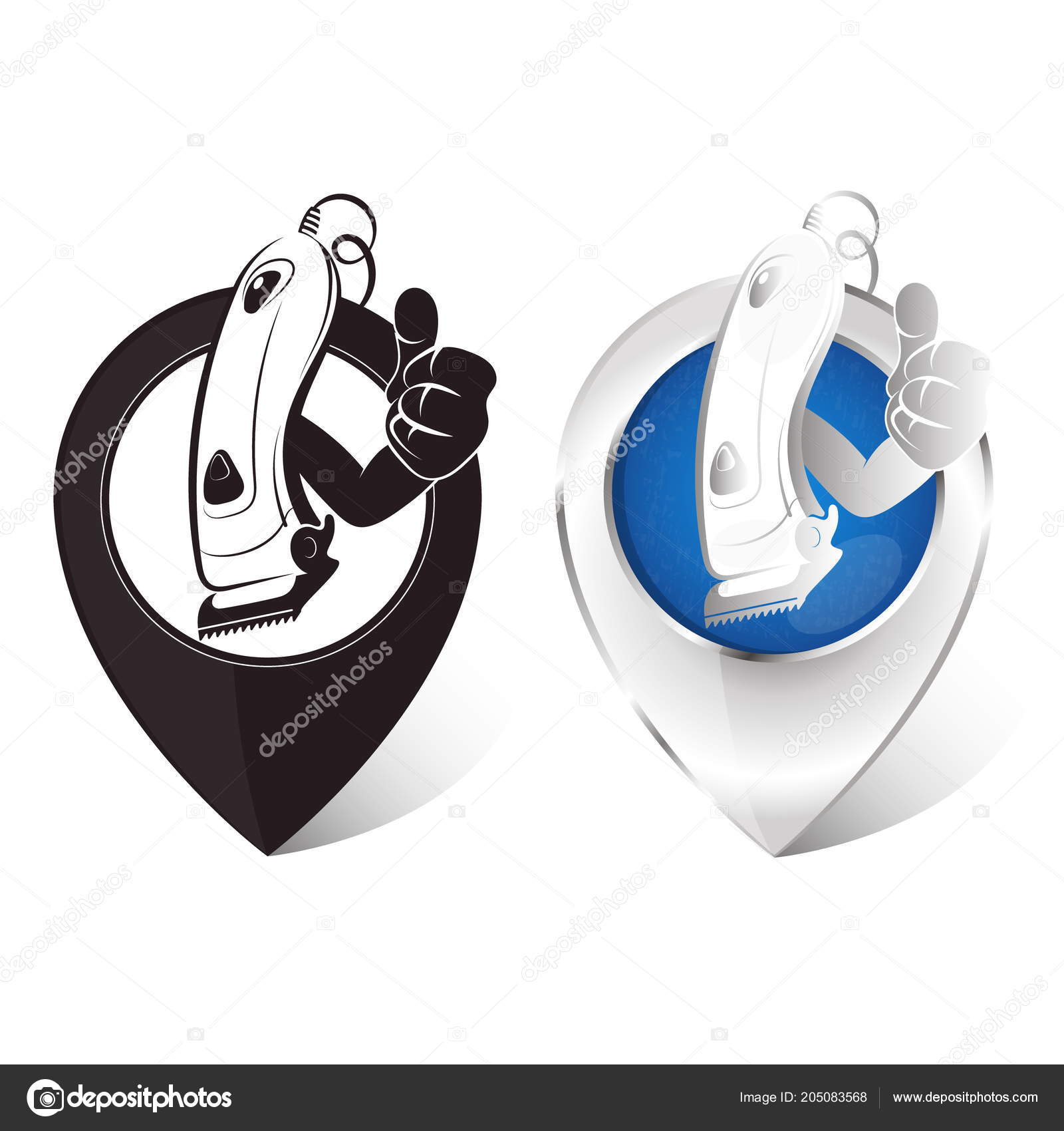 Marking Places Cutting Hair Hairdresser \u2014 Stock Vector