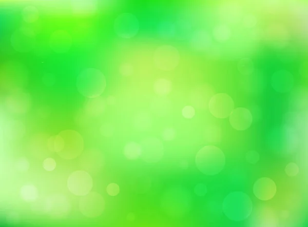 Grüner abstrakter Bokeh-Hintergrund. — Stockvektor