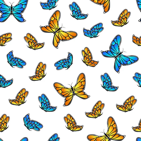 Butterfly seamless pattern. — Stock Vector