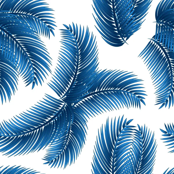 Palm leafs seamless pattern. — Stock Vector