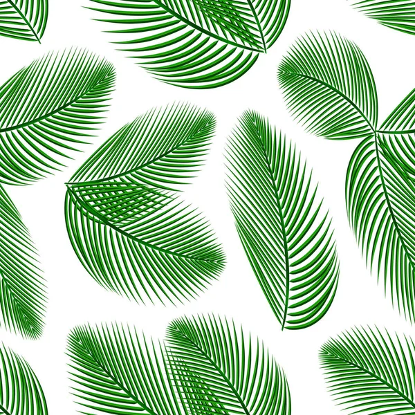 Palm leafs seamless pattern. — Stock Vector