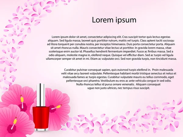 Cosmetic floral background in pink color.