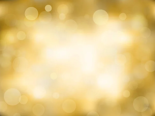 Gold abstract bokeh background. — Stock Vector