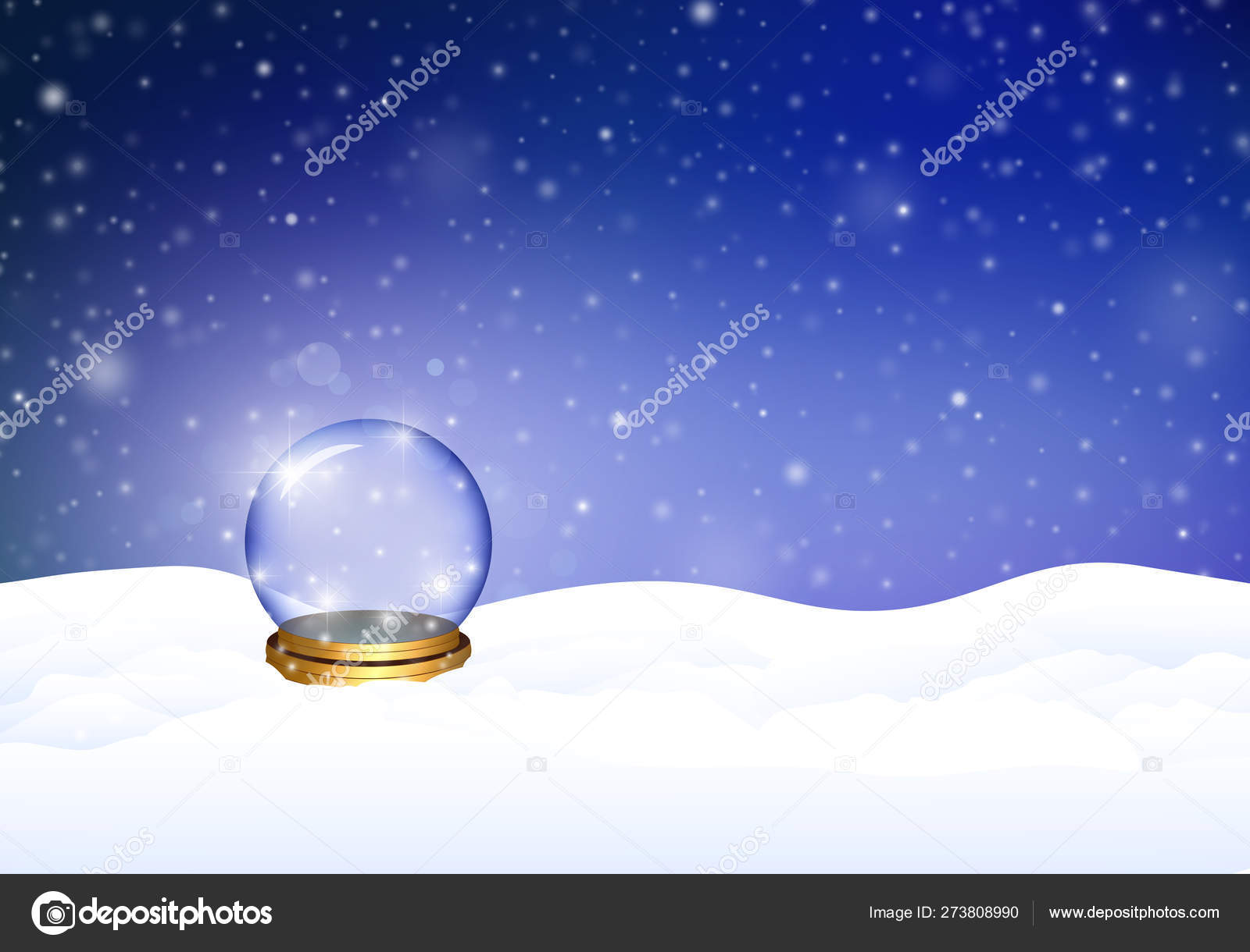 神奇的雪冬背景 图库矢量图像 C Designertimi 273808990