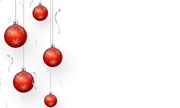 Concept festif avec ornements de Noël, confettis — Image vectorielle