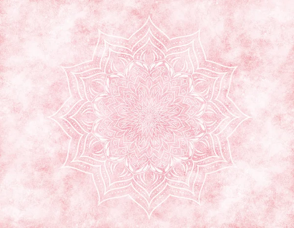 Rosy mystieke abstracte mandala achtergrond. — Stockfoto