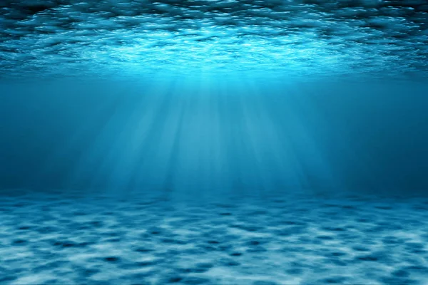 Underwater scene illustration with light rays. — Stock Photo, Image