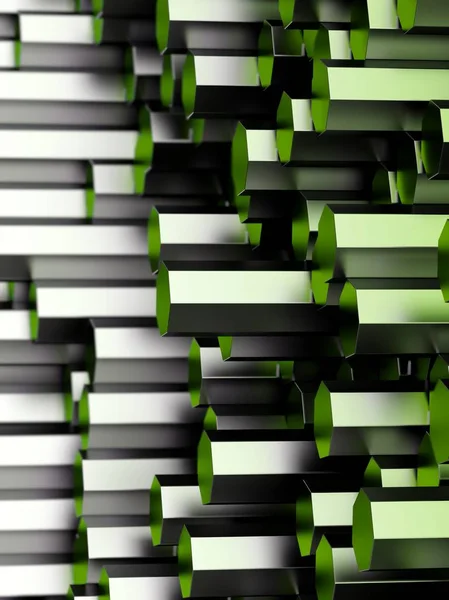 Металлические Кристаллы Зелеными Отражениями — стоковое фото