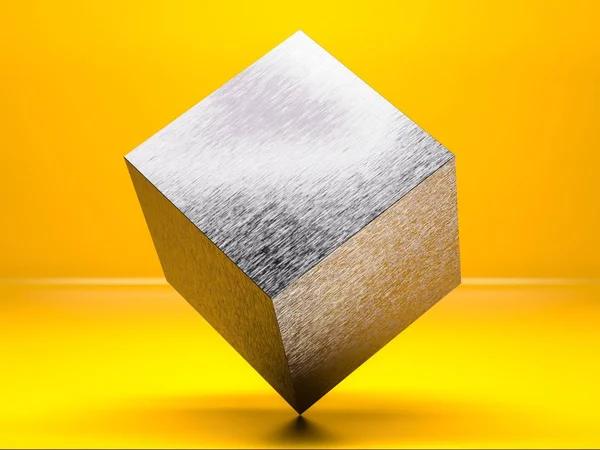 Metallic Cube Balanced Corner — Stock Photo, Image