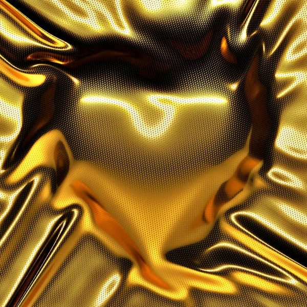 金色床单下的一颗心 — 图库照片