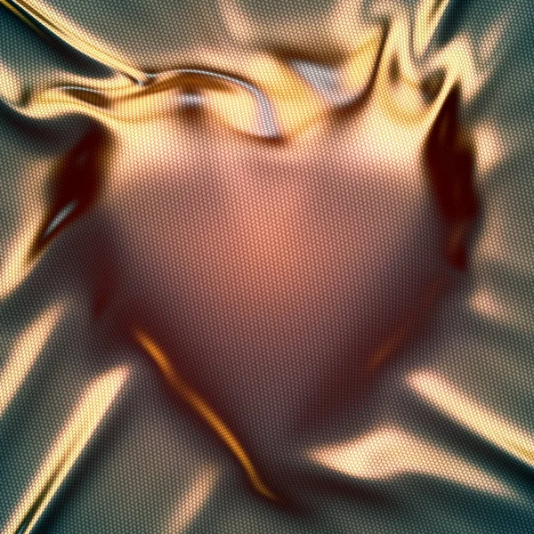 金属片下的心脏 — 图库照片