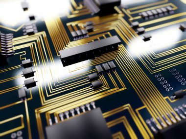 Bir elektronik devre üzerinde Kapat