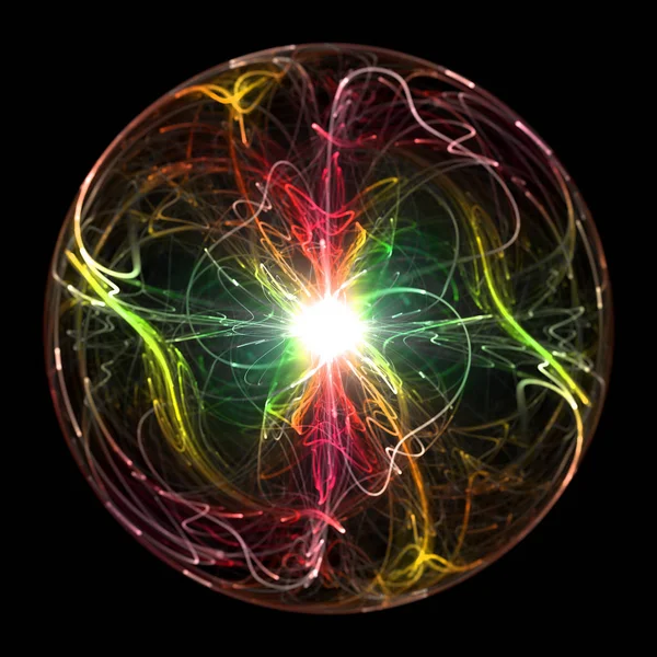 Colored sphere with plasma light energy