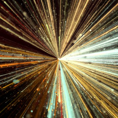 Bokehs ve renkli çizgilerin patlama