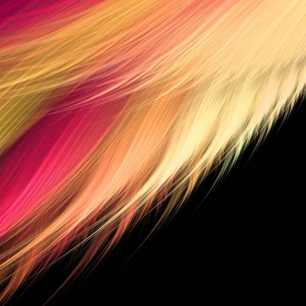 粉红和橙色抽象羽毛的特写 — 图库照片