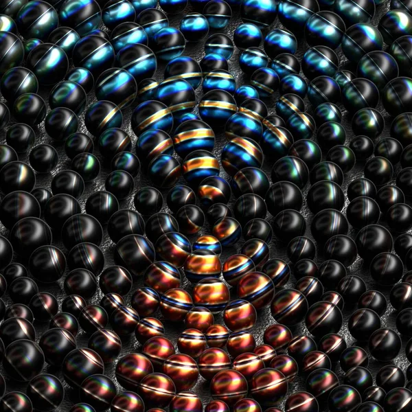 Фононна Хвиля Атомах Художній Погляд Концепції Квантової Фізики Стокове Зображення