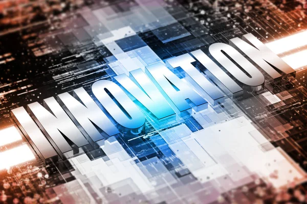 Futuristic Background Word Innovation Electronic Background — Stock Photo, Image