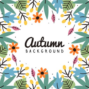 Yapraklı sonbahar arkaplanı