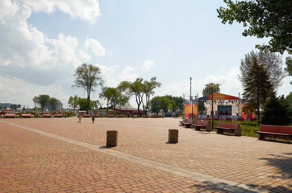 Rosja Rostów Nad Donem Park Lewobierieżnyj Obok Stadionu Rostov Arena — Zdjęcie stockowe