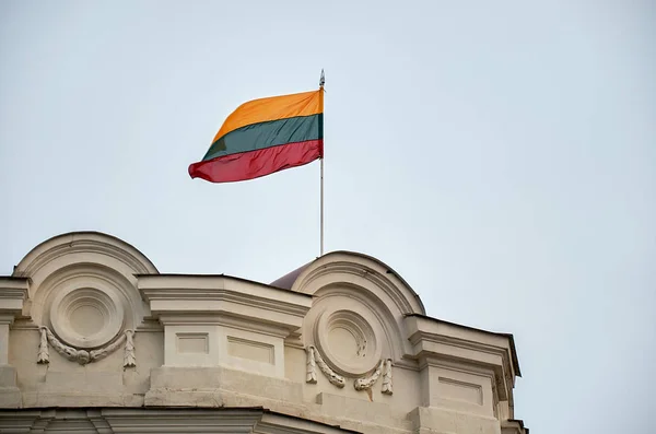 Lituania Vilnius Bandera Lituania Edificio Vilna Diciembre 2017 —  Fotos de Stock