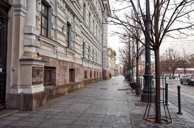 Litvanya. Vilnius. Vilnius eski sokaklarında. Vilnius yeni yılda. 31 Aralık 2017