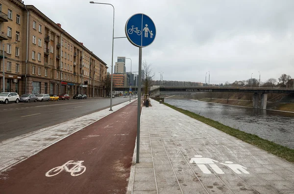 Lithuania Vilnius Neris River Vilnius December 2017 — Stock Photo, Image