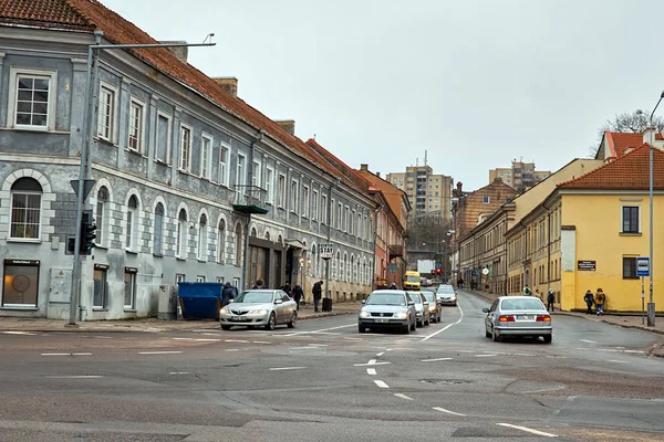 Litva Vilnius Stará Ulice Vilnius Nový Rok Vilniusu Ledna 2018 — Stock fotografie