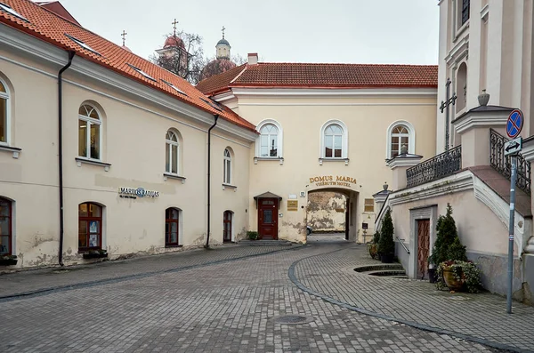 Litvanya. Vilnius. Vilnius eski sokaklarında. Vilnius yeni yılda. 3 Ocak 2018