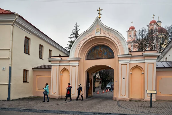 Lituânia Vilnius Ortodoxa Santo Mosteiro Espiritual Vilnius Dezembro 2017 — Fotografia de Stock