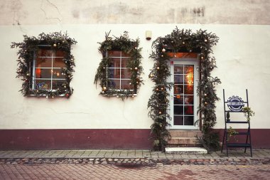 Litvanya. Vilnius. Vilnius eski sokaklarında. Vilnius yeni yılda. 3 Ocak 2018