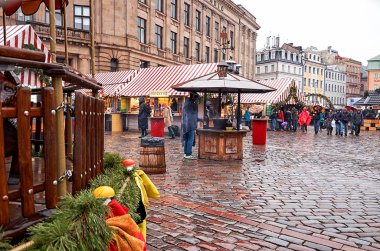 Letonya. Riga. Noel Old Town Riga adil. Riga Noel. 01 Ocak 2018