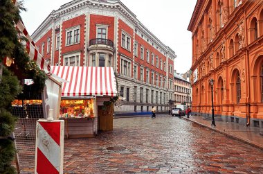 Letonya. Riga. Noel Old Town Riga adil. Riga Noel. 01 Ocak 2018