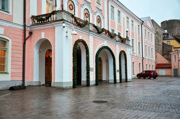 Estonsko Tallinn Historické Domy Starého Města Tallinnu Ledna 2018 — Stock fotografie