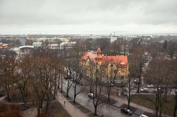 爱沙尼亚 城市的看法从塔林 Vyshhorod 的观察甲板 2018年1月2日 — 图库照片