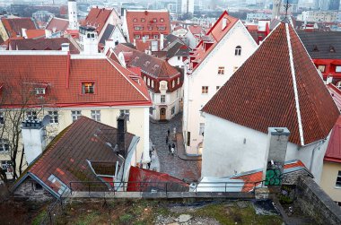 Estonya. Tallinn. Tallinn Vyshhorod gözlem güverteden kenti. 2 Ocak 2018