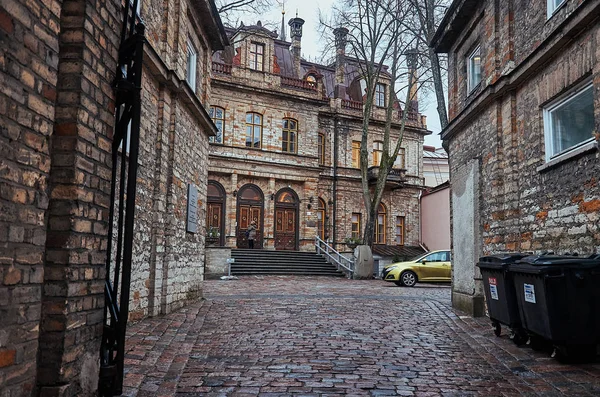 Estonia Tallinn Rumah Rumah Bersejarah Kota Tua Tallinn Januari 2018 — Stok Foto