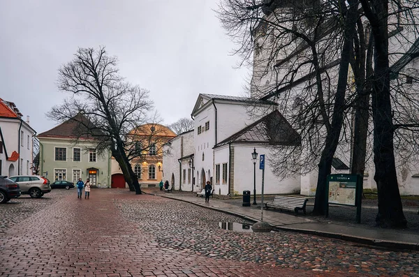 Estonsko Tallinn Historické Domy Starého Města Tallinnu Ledna 2018 — Stock fotografie
