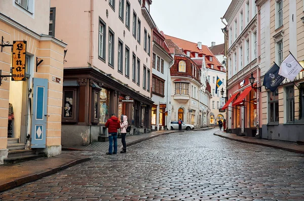 Estonsko Tallinn Historické Domy Starého Města Tallinnu Ledna 2018 — Stock fotografie