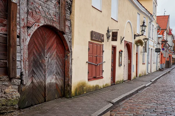 Estonia Tallin Casas Históricas Casco Antiguo Tallin Enero 2018 — Foto de Stock