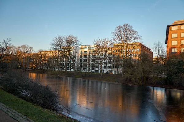 Niemcy Bremen Domy Ulicach Bremen Niemczech Lutego 2018 — Zdjęcie stockowe